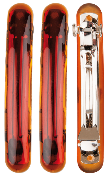 Набір затискачів для волосся Titania, 3 шт., коричневий (7851 B) - Pampik