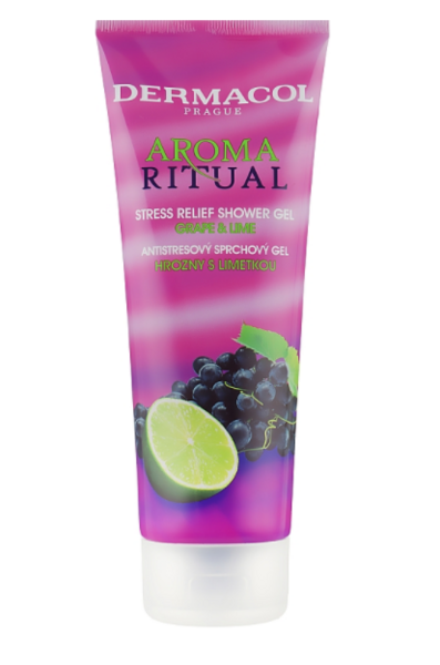 Гель для душа Dermacol DC Body Aroma Ritual антистресс, виноград и лайм, 250 мл (10781) - Pampik