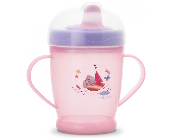 Чашка-непроливайка Baboo Me To You, 250 мл, рожевий (90438) - Pampik