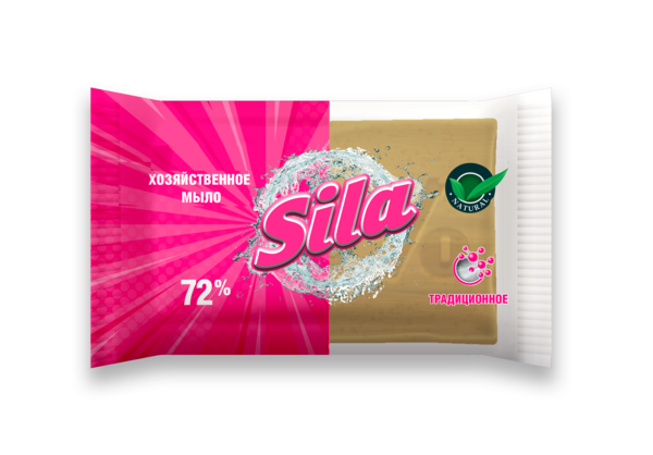 Мыло хозяйственное Sila 72%, 200 г - Pampik