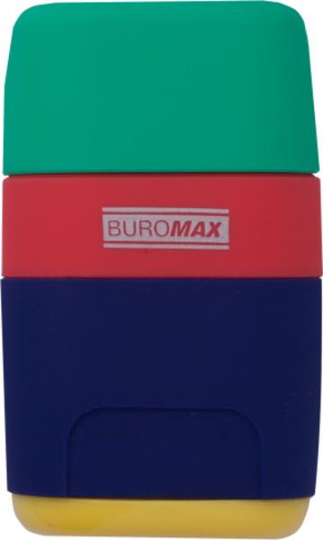 Точилка з контейнером Buromax Rubber Touch, з ластиком (BM.4771-1) - Pampik - 3