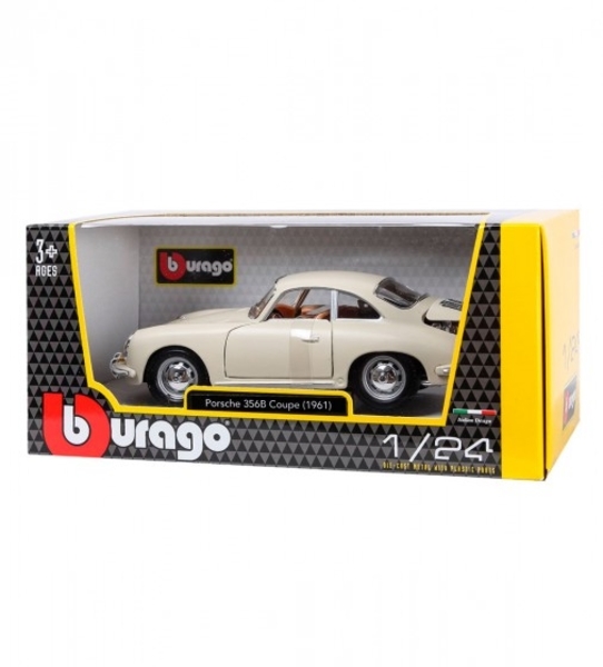 Автомодель Bburago Porsche 356B 1961 г 1:24 белый (18-22079) - Pampik - 3