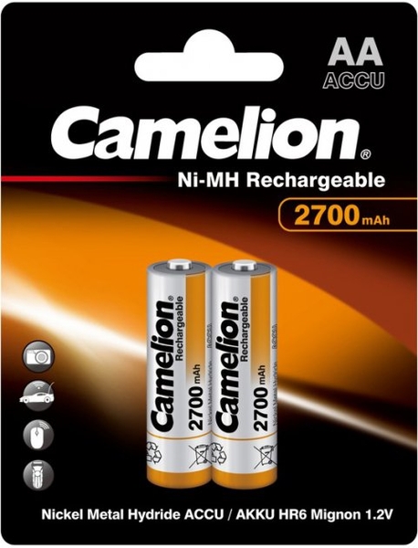 Акумулятор Camelion 1,2V AA R6-2BL 2700 mAh Ni-MH, 2 шт. (NH-AA2700BP2) - Pampik