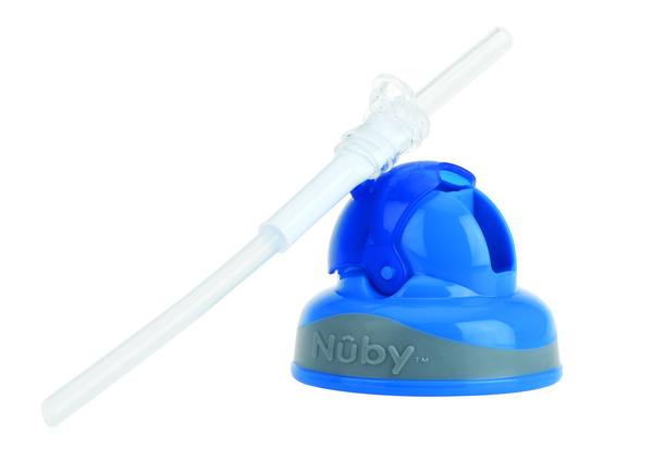 Поїльник Nuby Tritan Flip-it з трубочкою-непроливайкою, синій, 360 мл (NV0414022blu) - Pampik - 3
