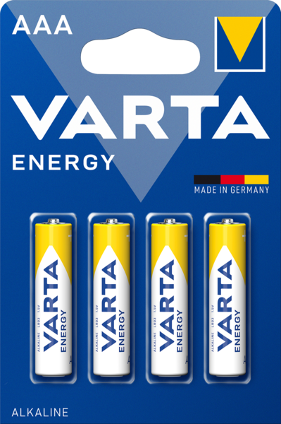 Батарейка Varta Energy AAA Bli 4 Alkaline, 4 шт. (4103229414) - Pampik