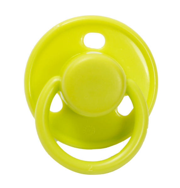 Пустышка латексная Lindo Малютка, круглая, 3-12 мес., зеленый (Pk076/3-12 з) - Pampik - 2