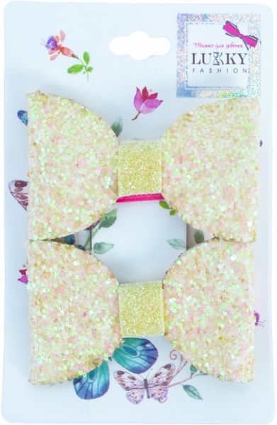 Заколка для волосся Lukky, жовтий, 2шт, (T18450) - Pampik