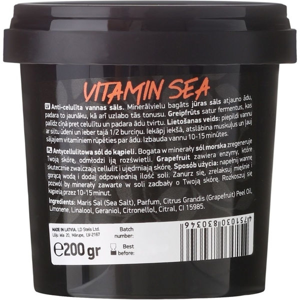 Сіль для ванни Beauty Jar Vitamin Sea антицелюлітна 150 г - Pampik - 3