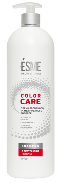 Шампунь з дозатором Esme Color Care з екстрактом гранату, 1 л - Pampik