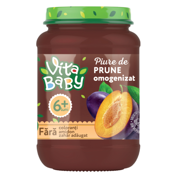 Пюре Vita Baby сливове, без цукру, 180 г - Pampik