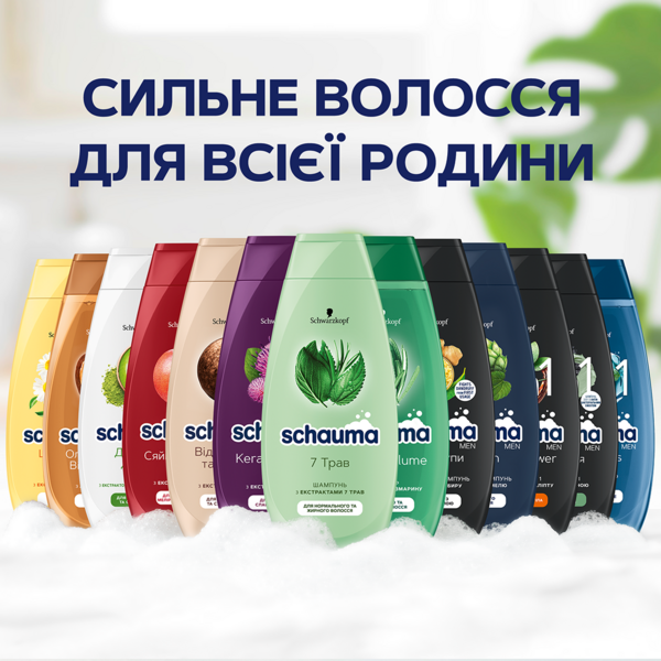 Шампунь для тонкого та ослабленого волосся Schauma Herb&Volume, 400 мл - Pampik - 3