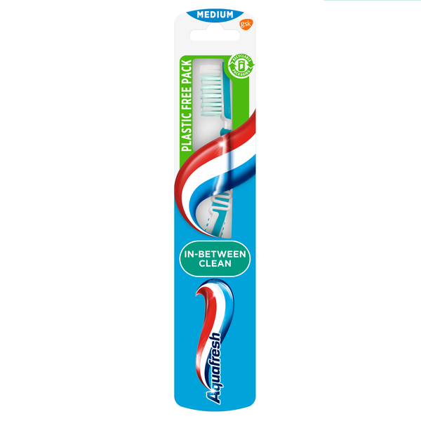 Зубная щетка Aquafresh In-between Clean, средняя, голубой - Pampik