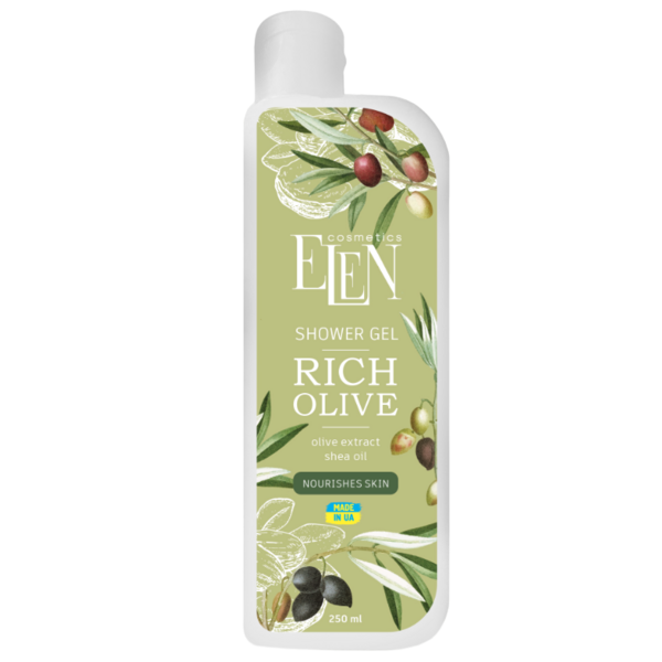 Гель для душу ELEN Cosmetics Rich Olive, 250 мл - Pampik