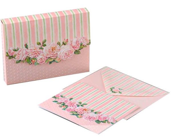Листівка з конвертом Alberti Livio Рожеві троянди, 12,5 х 10 см (679-013) - Pampik