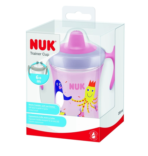 Поїльник Nuk EvolutionTrainer, с 6 мес., 230 мл, рожевий (3953130) - Pampik - 3