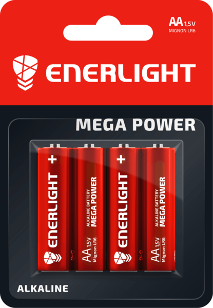 Батарейки Enerlight Mega Power AA, 4 шт. (90060104) - Pampik