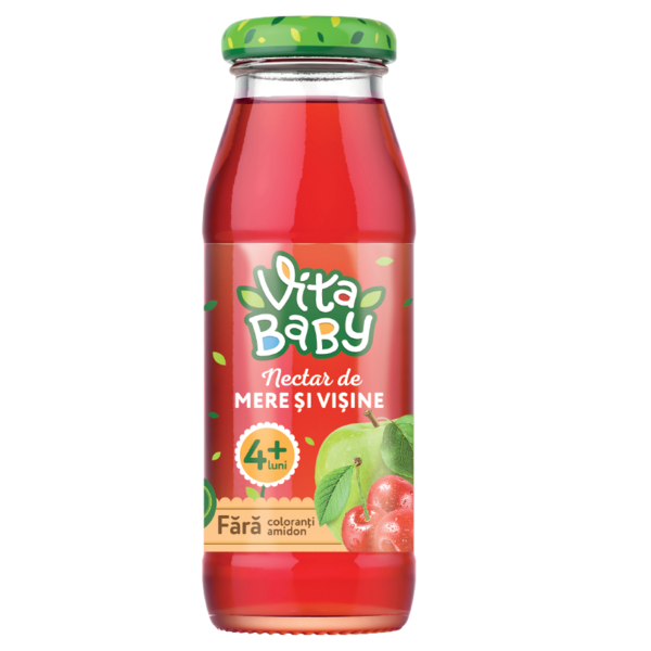 Нектар Vita Baby яблучно-вишневий, з цукром, 175 мл - Pampik