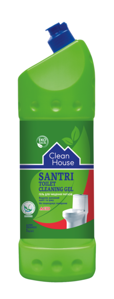 Гель для чистки унитазов Clean House Santri Альпийская свежесть, 1 л - Pampik