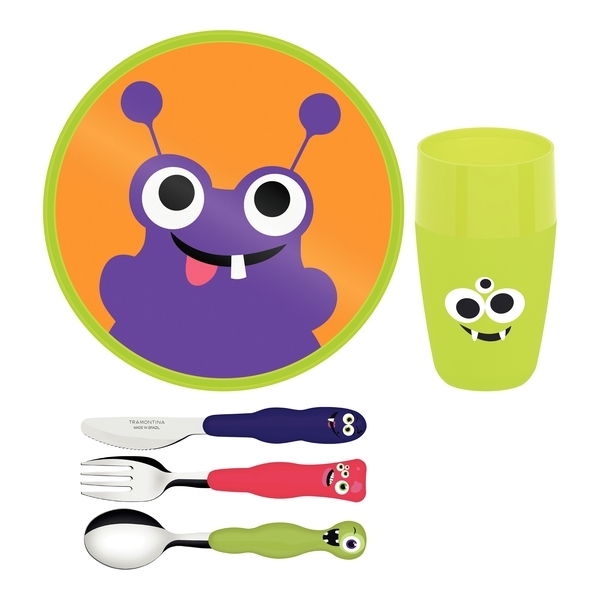 Набор детской посуды Tramontina Baby Lirous, 5 предметов (23797/001) - Pampik