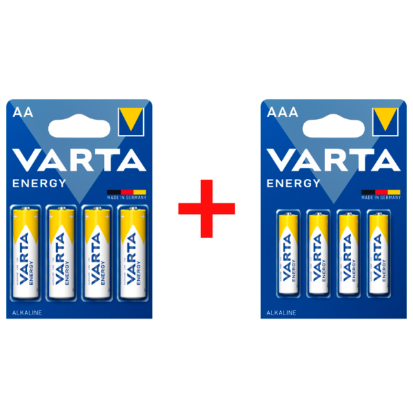 Батарейка Varta Energy AA Bli 4 + Energy AAA Bli 4, 1,5 V, 8 шт. (4106229488) - Pampik