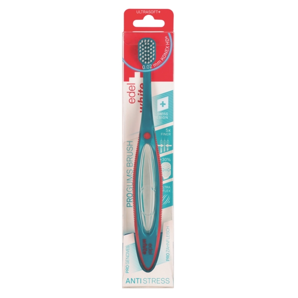 Ультрамягкая зубная щетка Edel White Pro-Gums синяя - Pampik