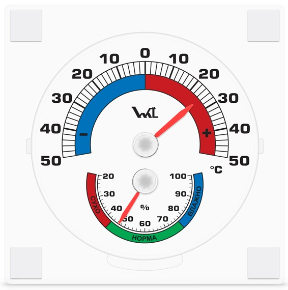 Віконний біметалевий термо-гігрометр Склоприлад ТГО-1 (300507) - Pampik
