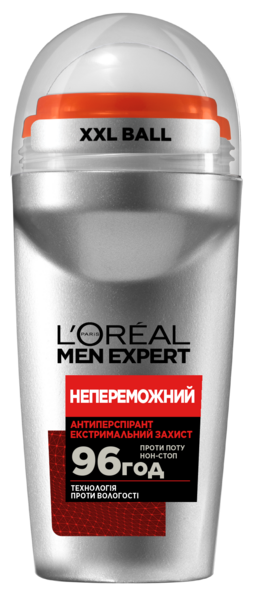 Дезодорант-Антиперспірант L’Oreal Paris Men Expert, Непереможний, для чоловіків, кульковий, 50 мл - Pampik
