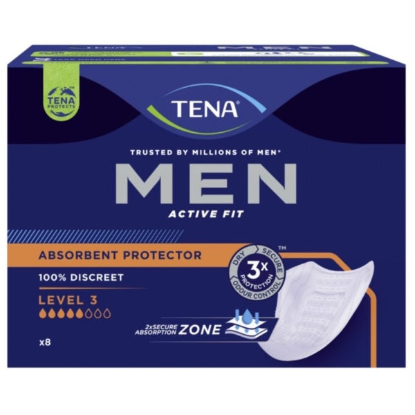 Урологічні прокладки для чоловіків Tena Men Active Fit Level 3, 8 шт. (750856) - Pampik - 2