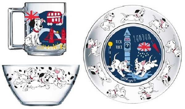 Набір дитячого посуду ОСЗ Disney 101 Далматинець, 3 предмети (18с2055 ДЗ 101 далм) - Pampik