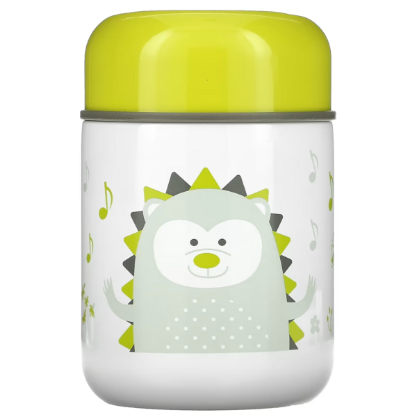 Термоконтейнер для харчових продуктів із ложкою BBluv Foöd, 300 мл, салатовий (B0122-L) - Pampik