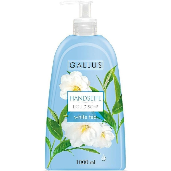 Рідке мило Gallus Handseife White Tea Білий Чай з дозатором 1 л - Pampik