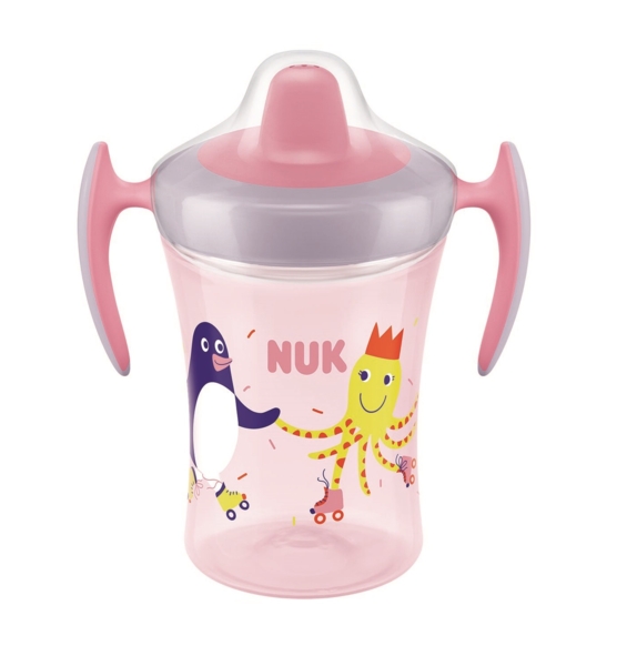 Поїльник Nuk EvolutionTrainer, с 6 мес., 230 мл, рожевий (3953130) - Pampik
