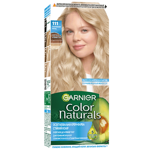 Фарба для волосся Garnier Color Naturals відтінок, 111 платиновий блондин, 110 мл - Pampik