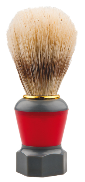 Помазок для бритья Titania с пластиковой ручкой и удлиненной натуральной щетиной, 10,5 см (1700-MEN B LB) - Pampik