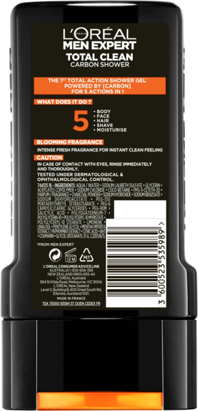 Гель для душа L’Oréal Paris Men Expert Total Clean 5 в 1, 300 мл - Pampik - 2