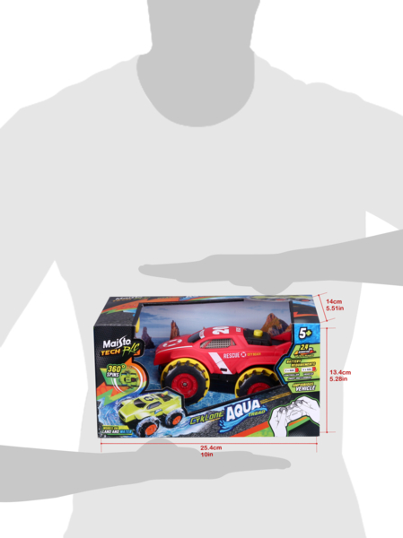 Автомодель на радиоуправлении Maisto Tech Cyklone Aqua Tread красный (82142 Red) - Pampik - 12