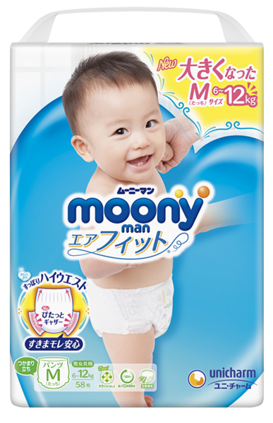 Підгузки-трусики Moony 3 (6-12 кг), 58 шт. - Pampik