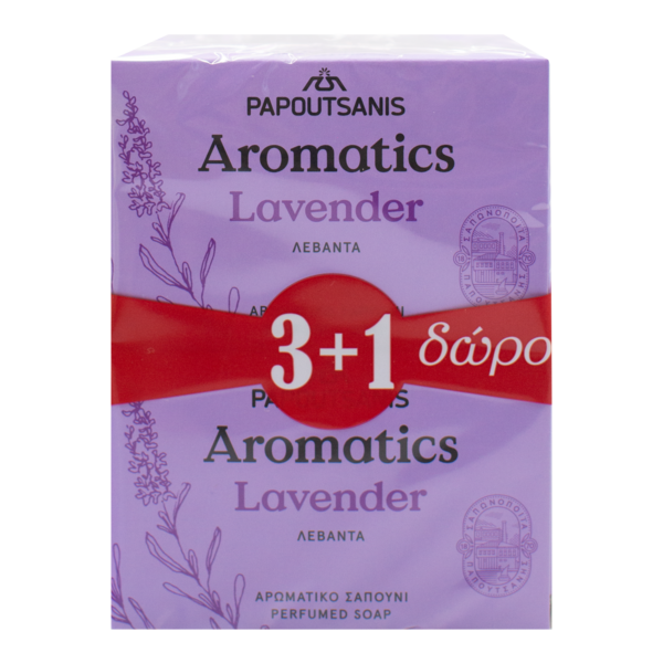 Твердое мыло Aromatics Лаванда, 400 г (4 шт. по 100 г) (ABSL400) - Pampik