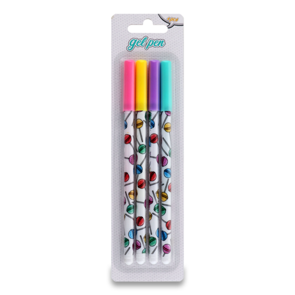 Набор гелевых ручек Offtop Сладкие 16, 4 цвета, 4 шт. (849928) - Pampik