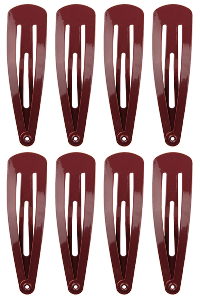 Набор треугольных металлических зажимов для волос Titania Triangle Small, 8 шт., коричневый (7881 B) - Pampik