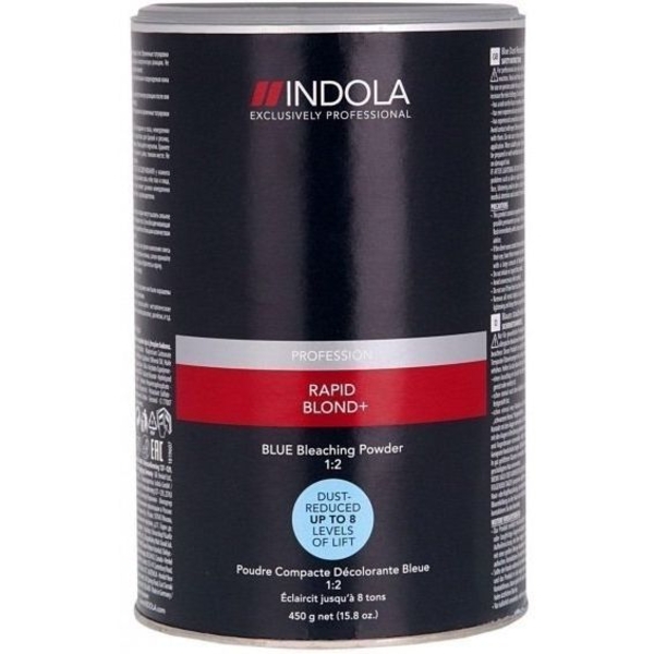 Белая пудра для обесцвечивания волос Indola Rapid Blond+, 450 г (1895299) - Pampik