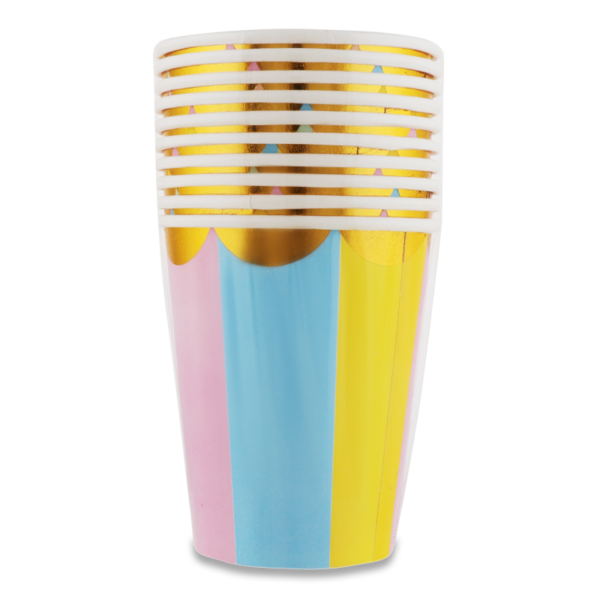 Набор стаканов одноразовых Offtop, 250 мл, разноцвет, 6 шт. (833632) - Pampik - 2