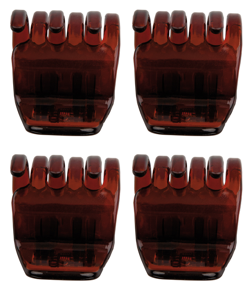 Набор заколок для волос Titania Зубец, 3 см, коричневый, 4 шт. (7936 B) - Pampik