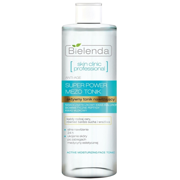 Зволожувальний тонік для обличчя Bielenda Skin Clinic Professional, з гіалуроновою кислотою, 200 мл - Pampik