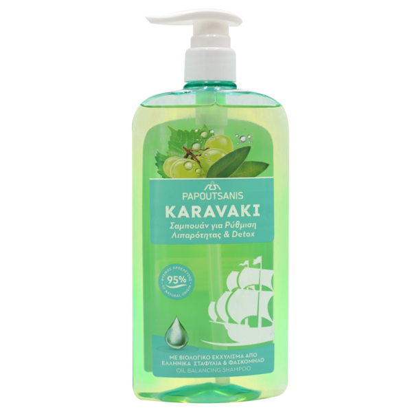 Шампунь Karavaki для жирного волосся, 600 мл - Pampik