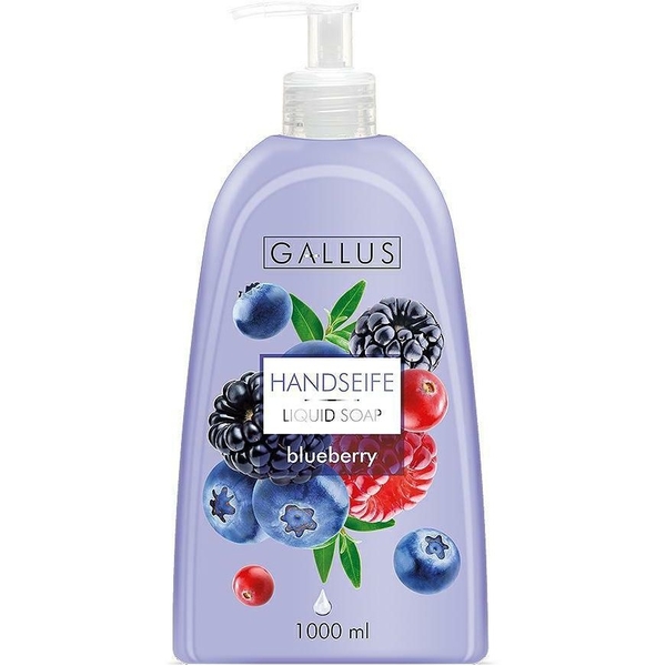 Рідке мило Gallus Handseife Blueberry Чорниця з дозатором 1 л - Pampik