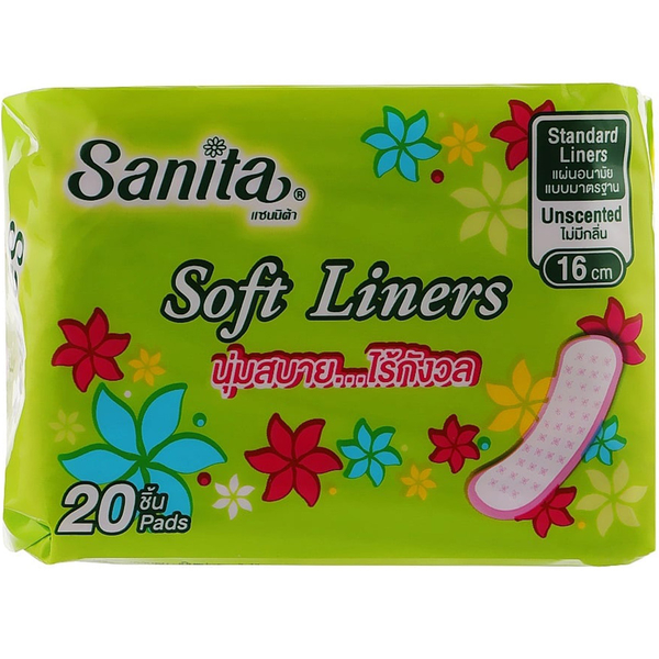 Щоденні гігієнічні прокладки Sanitaі Soft Liners 16 см 20 шт. - Pampik