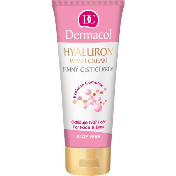 Нежный крем для умывания и снятия макияжа Dermacol Hyaluron Wash Сream 100 мл - Pampik