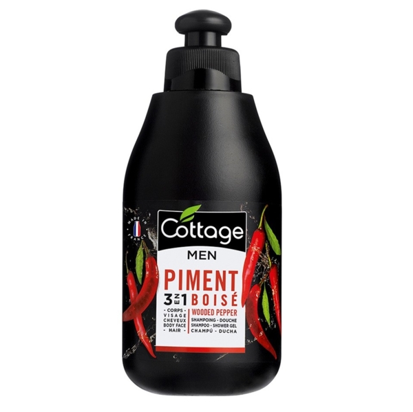 Гель-шампунь для душа Cottage Листья Перца 3 в 1, 250 мл - Pampik