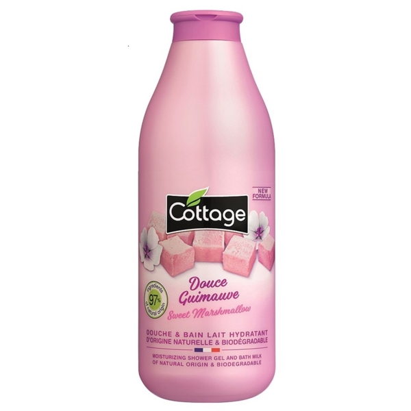 Гель для душу та молочко для ванни Cottage Sweet Marshmallow, 750 мл - Pampik